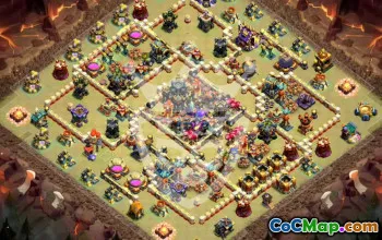 town hall 17, trophy/war base layout #46401
