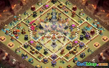town hall 17, trophy/war base layout #46406