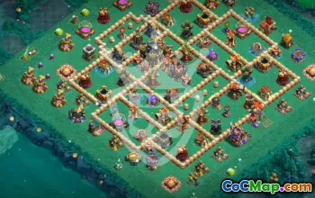 town hall 17, trophy/war base layout #46419
