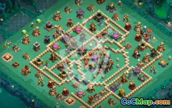 town hall 17, trophy/war base layout #46427