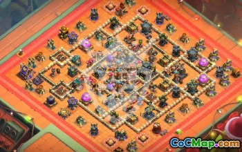 Top Town Hall 17 Base Layouts with Copy Link #46442