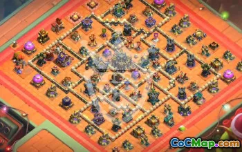 town hall 17, trophy/war base layout #46444