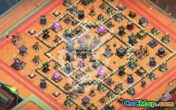 town hall 17, trophy/war base layout #46448