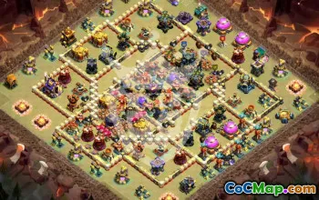 town hall 17, trophy/war base layout #46458