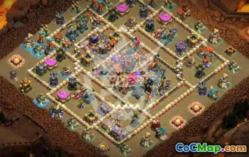town hall 17, trophy/war base layout #46462
