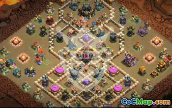 town hall 17, trophy/war base layout #46464