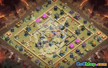 town hall 17, trophy/war base layout #46470