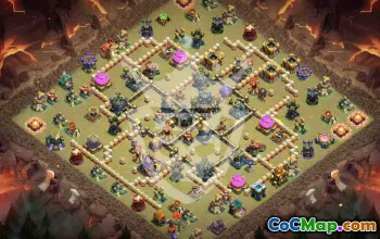 town hall 17, trophy/war base layout #46472