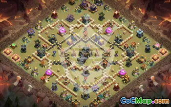 town hall 17, trophy/war base layout #46474