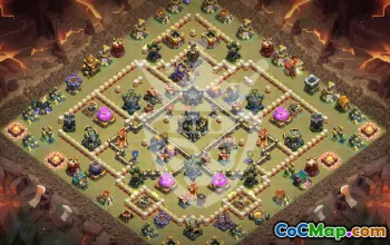 town hall 17, trophy/war base layout #46475