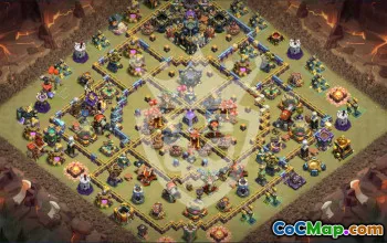 town hall 17, trophy/war base layout #46479