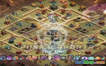town hall 17, trophy/war base layout #46491