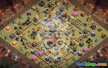 town hall 17, trophy/war base layout #46512