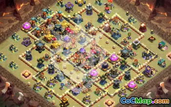 town hall 17, trophy/war base layout #46515