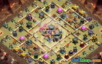 town hall 17, trophy/war base layout #46517