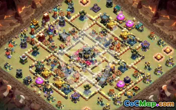 town hall 17, trophy/war base layout #46523