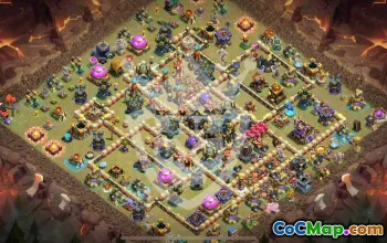 town hall 17, trophy/war base layout #46525