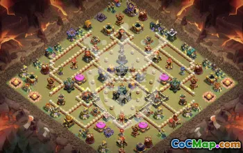 town hall 17, trophy/war base layout #46534