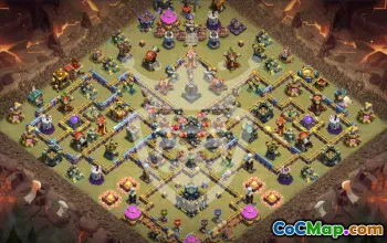 Copy TH17 Clash of Clans Base Layouts & Map #46543