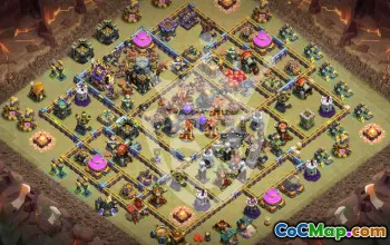 town hall 17, trophy/war base layout #46547