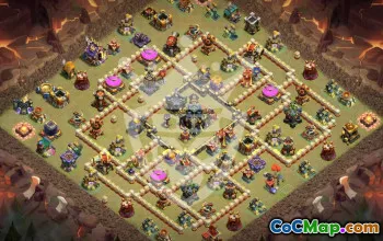 Top Town Hall 17 Base Layouts with Copy Link #46565