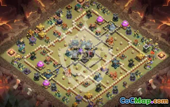 town hall 17, trophy/war base layout #46568