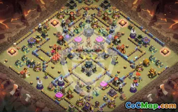 town hall 17, trophy/war base layout #46583