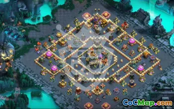 town hall 17, trophy/war base layout #46589