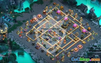 town hall 17, trophy/war base layout #46590