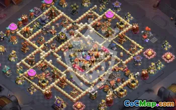 town hall 17, trophy/war base layout #46628