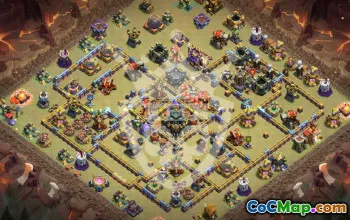 town hall 17, trophy/war base layout #46636