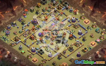 town hall 17, trophy/war base layout #46639
