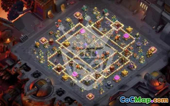 town hall 17, trophy/war base layout #46645
