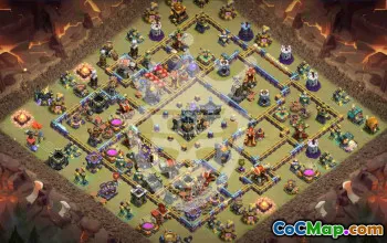 town hall 17, trophy/war base layout #46650