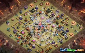 town hall 17, trophy/war base layout #46657