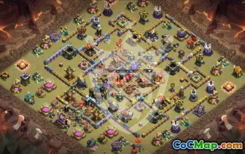 town hall 17, trophy/war base layout #46661
