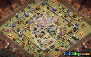 town hall 17, trophy/war base layout #46662