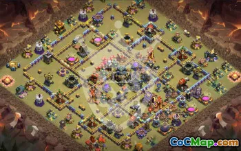 town hall 17, trophy/war base layout #46663
