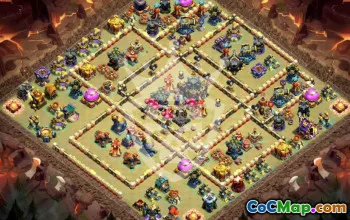 town hall 17, trophy/war base layout #46666