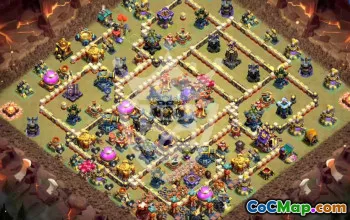 town hall 17, trophy/war base layout #46667