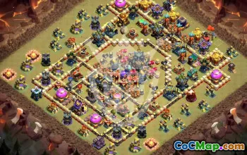 town hall 17, trophy/war base layout #46670