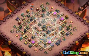 town hall 17, trophy/war base layout #46678