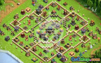town hall 17, trophy/war base layout #46681