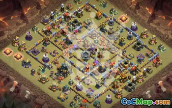 town hall 17, trophy/war base layout #46694