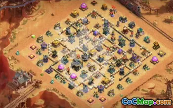 town hall 17, trophy/war base layout #46710