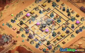 town hall 17, trophy/war base layout #46717