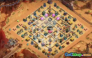 town hall 17, trophy/war base layout #46718