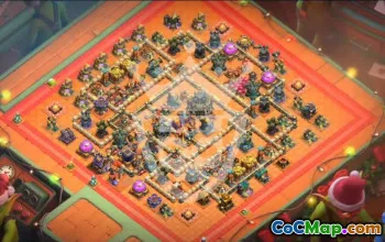 town hall 17, trophy/war base layout #46726