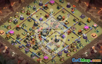 town hall 17, trophy/war base layout #46731