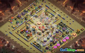 town hall 17, trophy/war base layout #46732